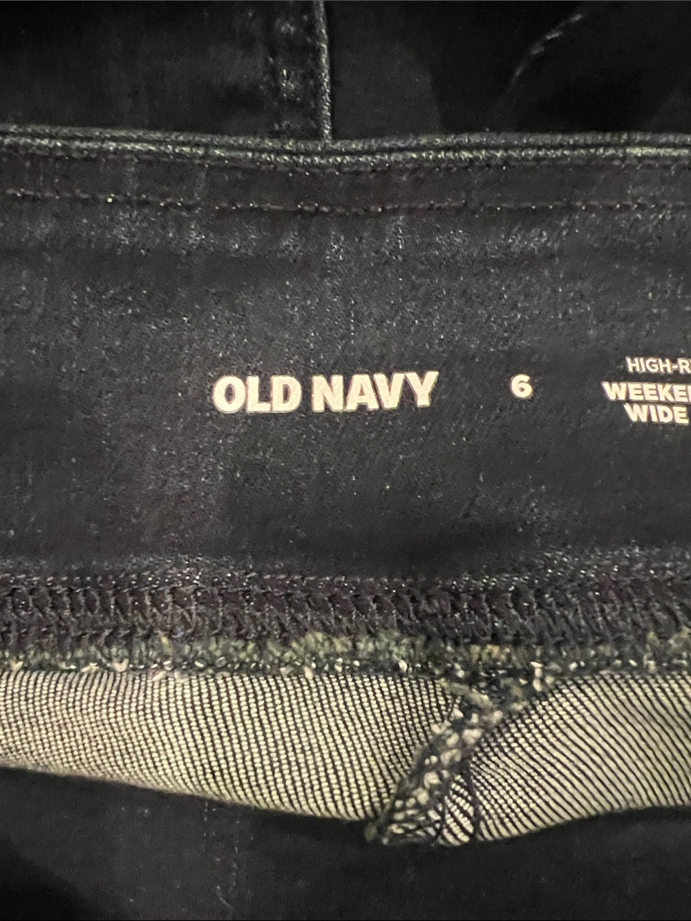 Old Navy Dark Denim Wide Leg Jeans Size 6 - Picture 7 of 8